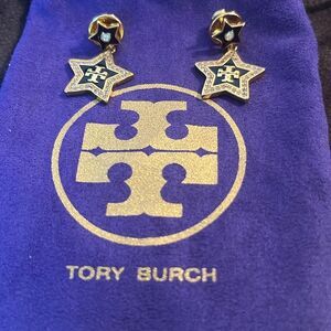Tory Burch Star Dangle Drop Stud Earrings 1.1”